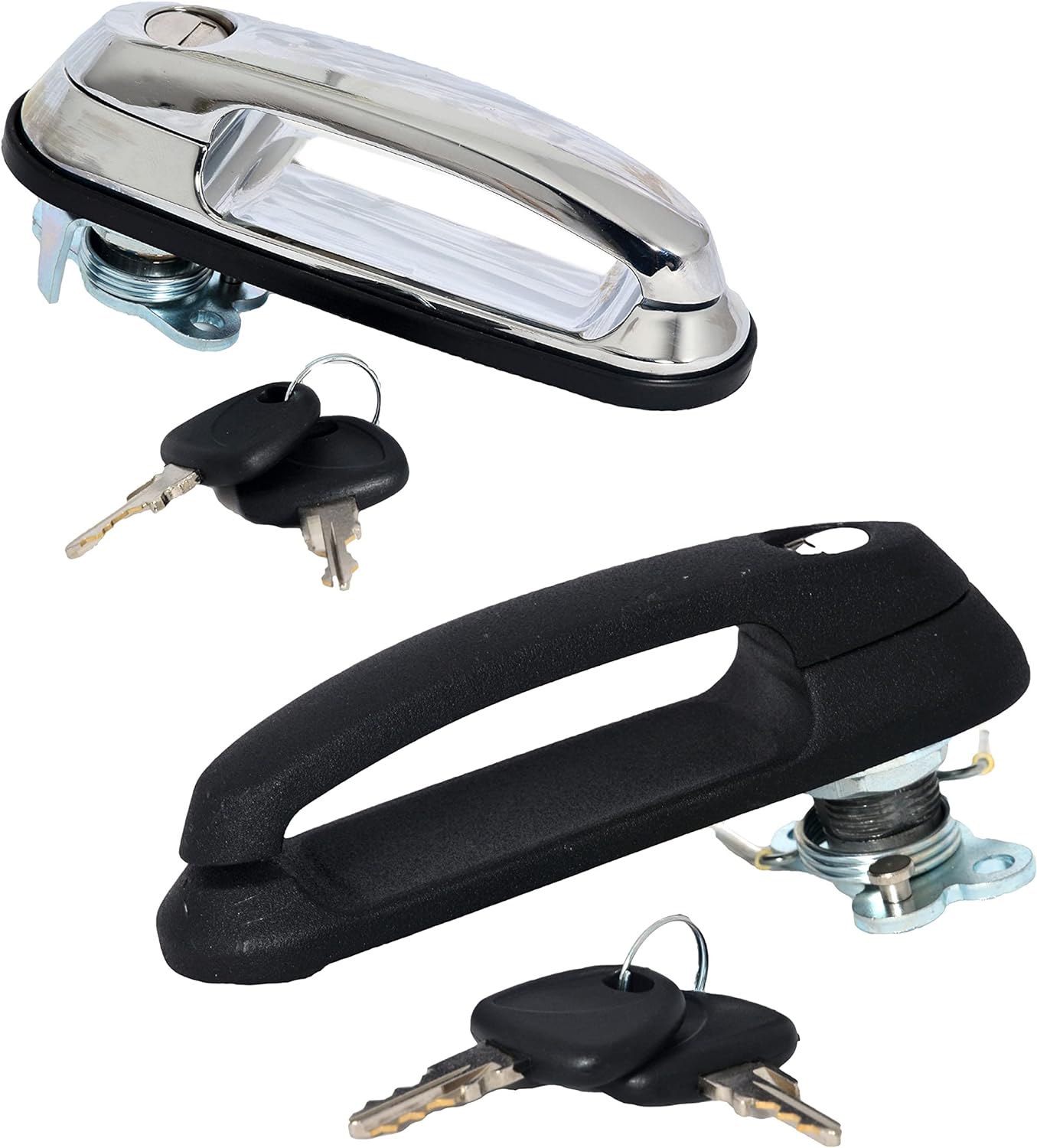 ROXFORM Stainless Steel Hardtop Canopy Tailgate Locking Handle - Scratch Proof and Glossy Type - Rear Door Lock Combinations - Fit for All European Trucks - Silver